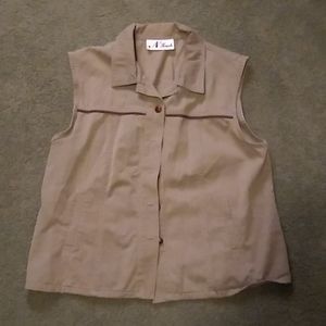 Olive Button Up Vest
